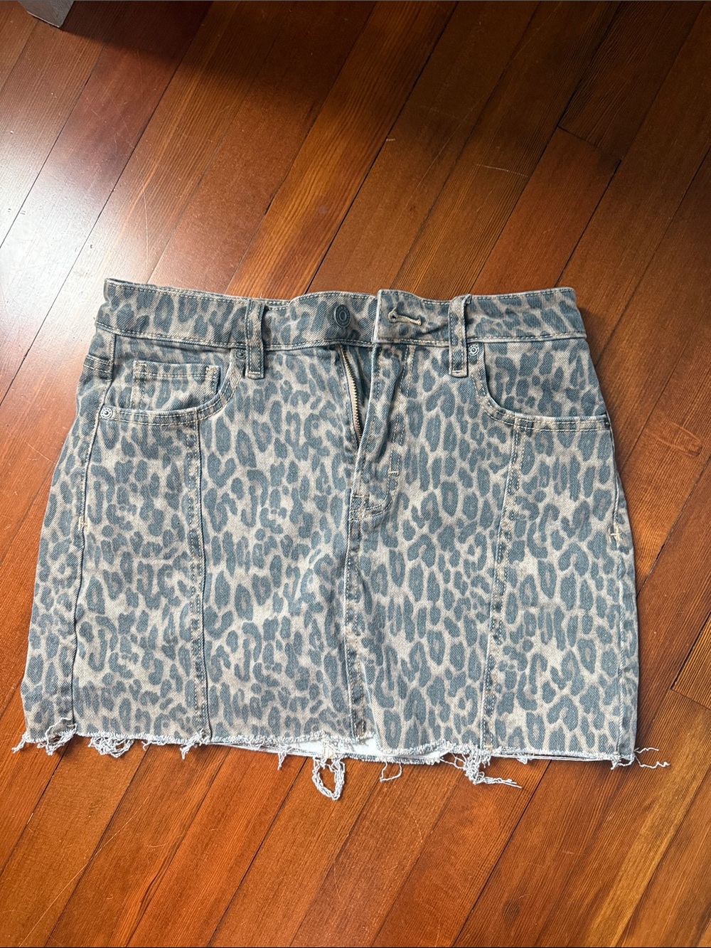 Hidden Leopard Print Mini Skirt